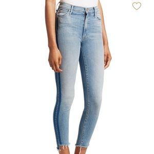 MOTHER Racing Stripe Ankle Skinny Jeans Size 25
